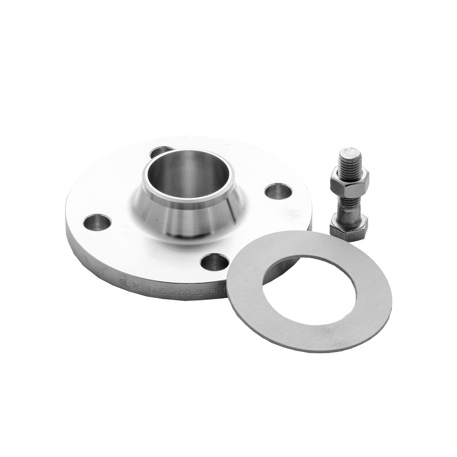 SET Vorschweissflansch PN16, inkl. Schraubensatz, Mutter und Dichtung
