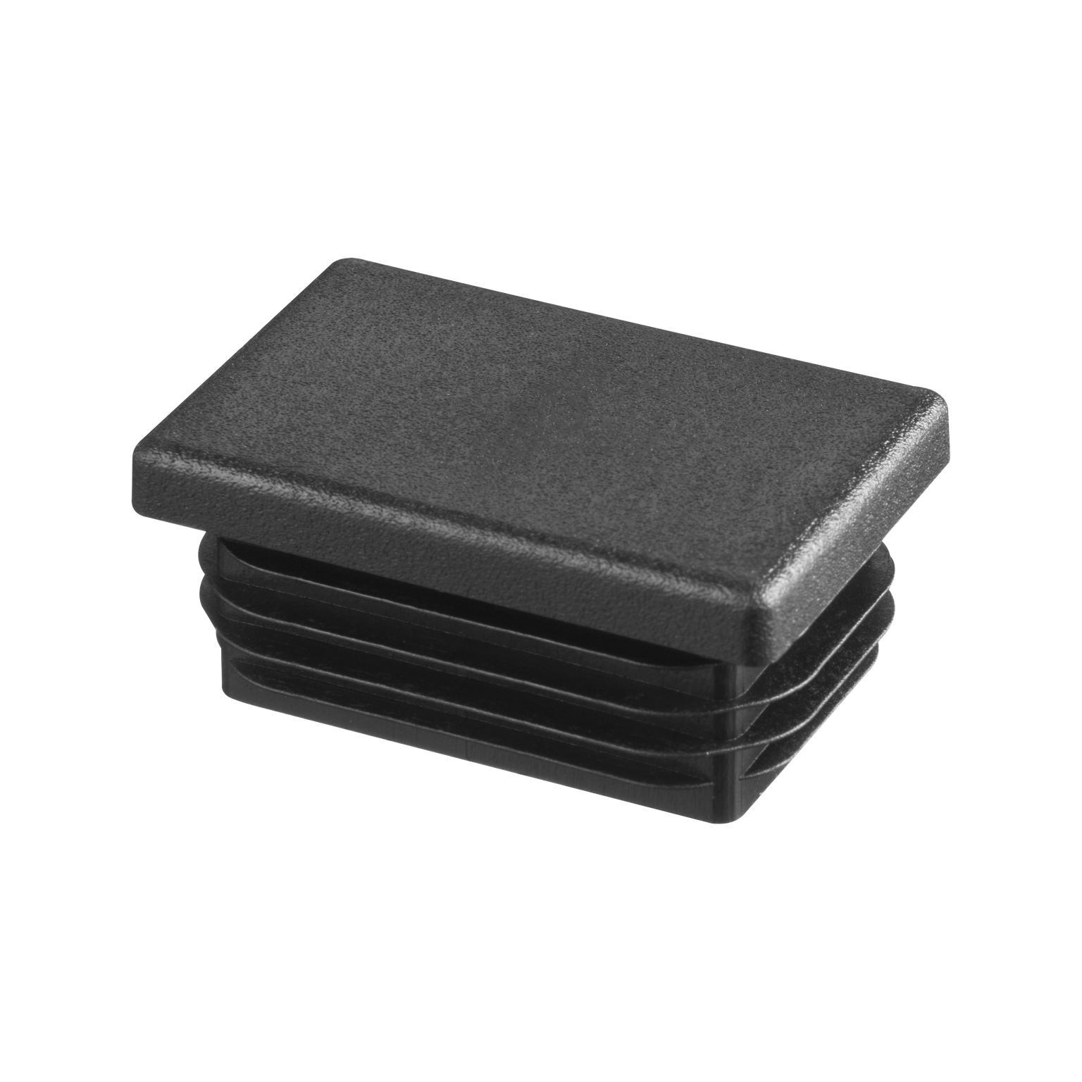 Bouchon rectangulaire à emboîter, en plastique HDPE noir