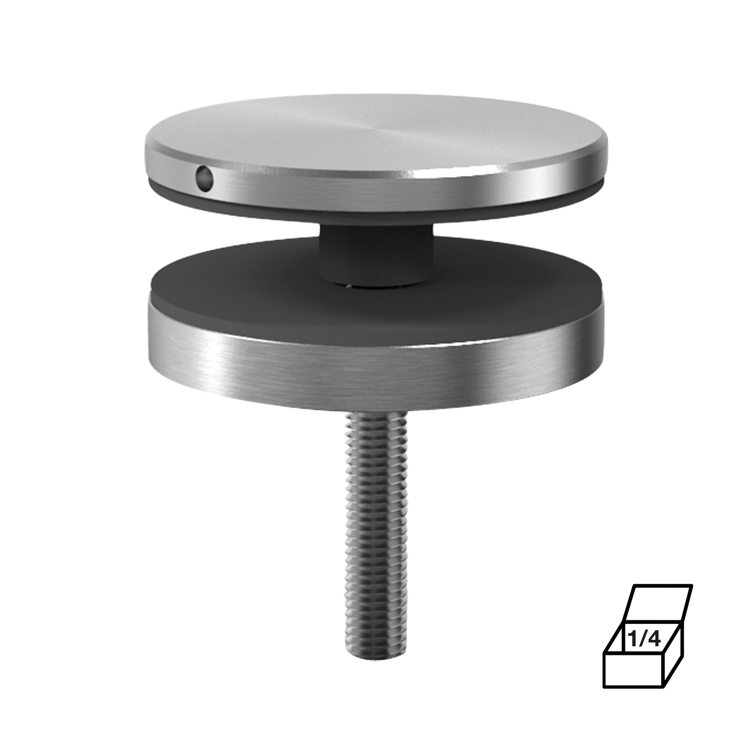 Punkthalter gewölbt, Ø 72 mm, geschliffen