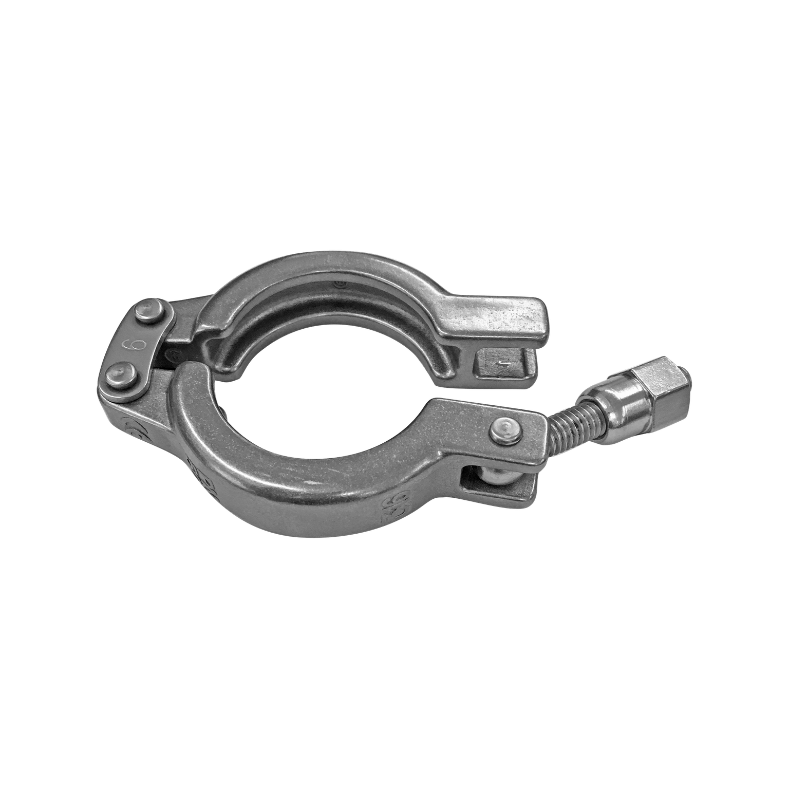 Klammer für Clamp-Verbindung, DIN 32676/DIN 11864, TYP SHX, mit Sechskantmutter