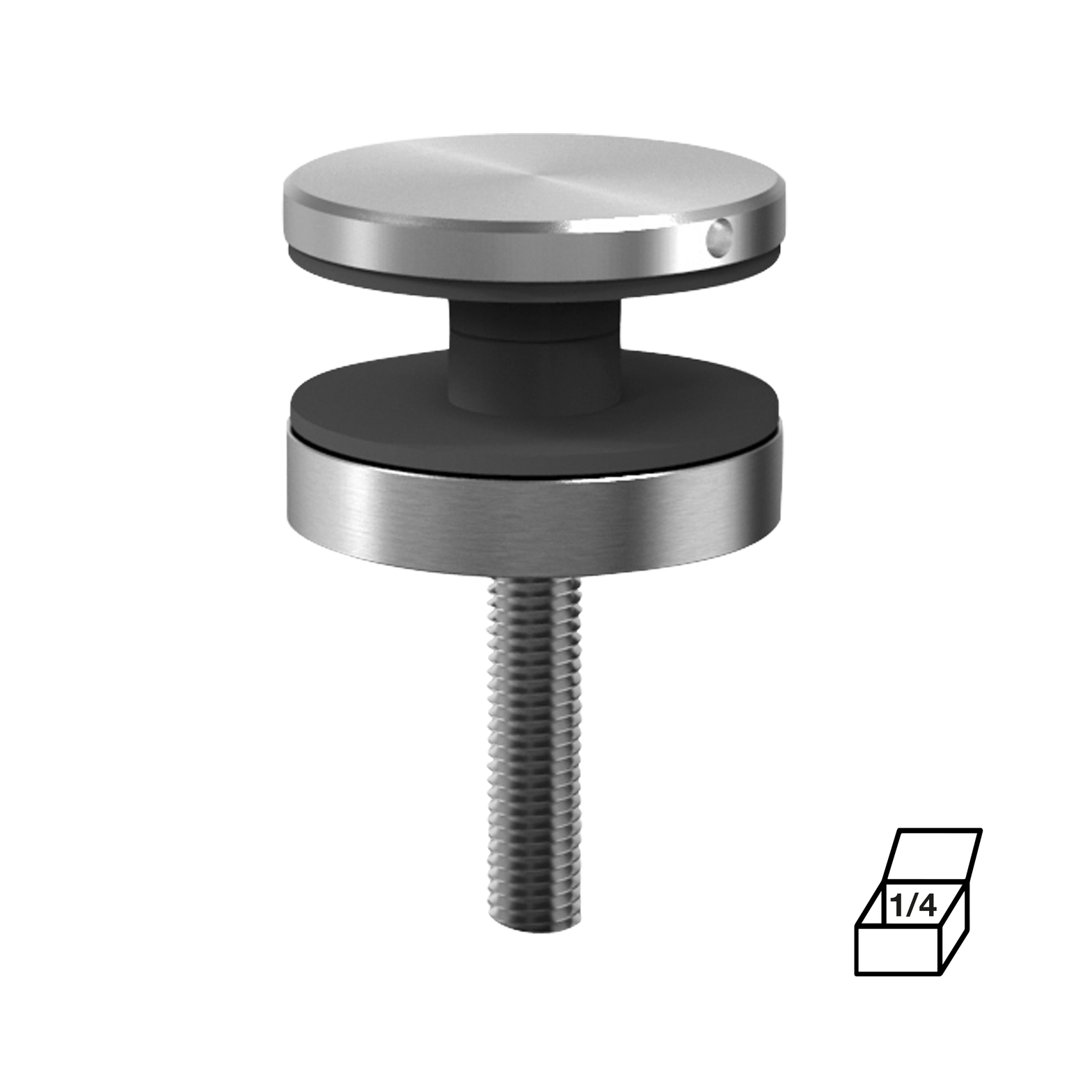 Punkthalter flach, Ø 52 mm, geschliffen